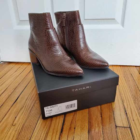 Tahari Shoes - Tahari Ta-Raffi bootie in Coco